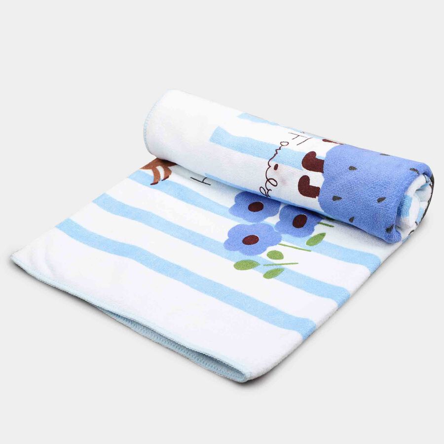 380 GSM Blue Polyester Baby Towel, , large image number null