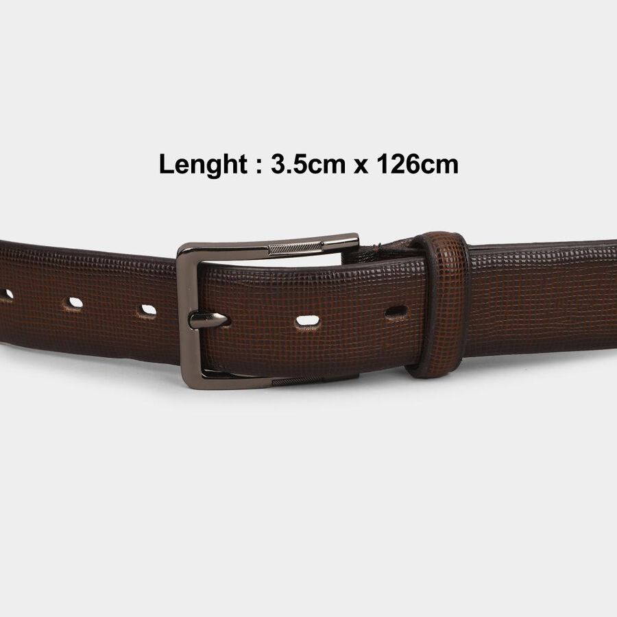 Men's Brown Pu Formal Belt, , large image number null