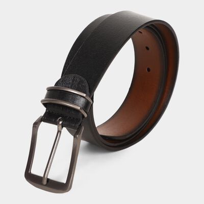 Men's Black Polyurethane Casual Belt