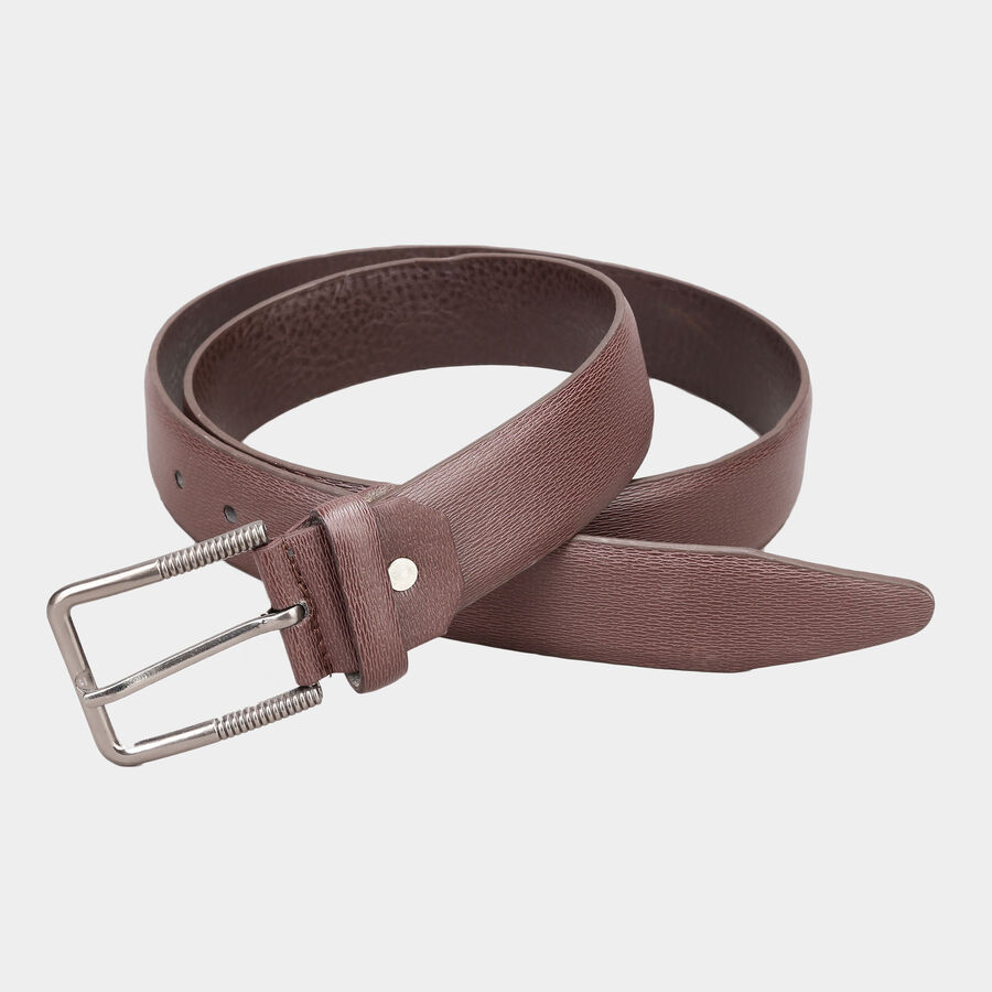 Men's Polyurethane Casual Belt, Size 40, Textured, , large image number null
