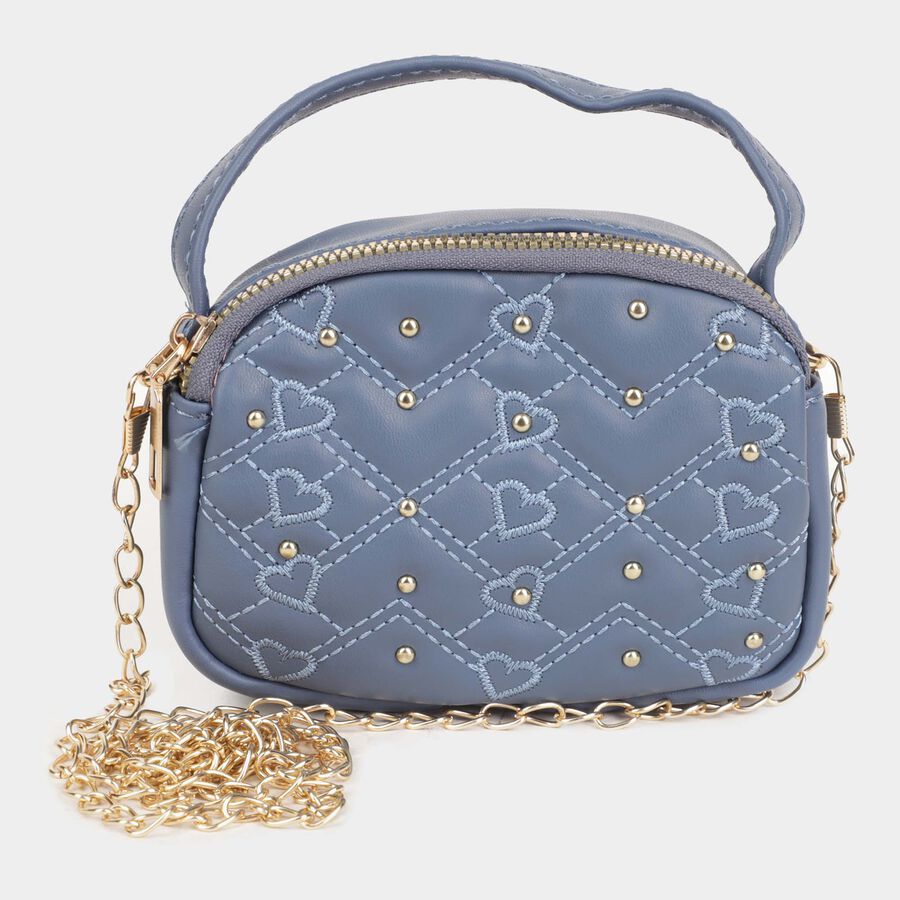 Women's Polyurethane Zipper Sling Bag, , large image number null