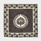 Black Floral Jacquard Cushion Cover, , small