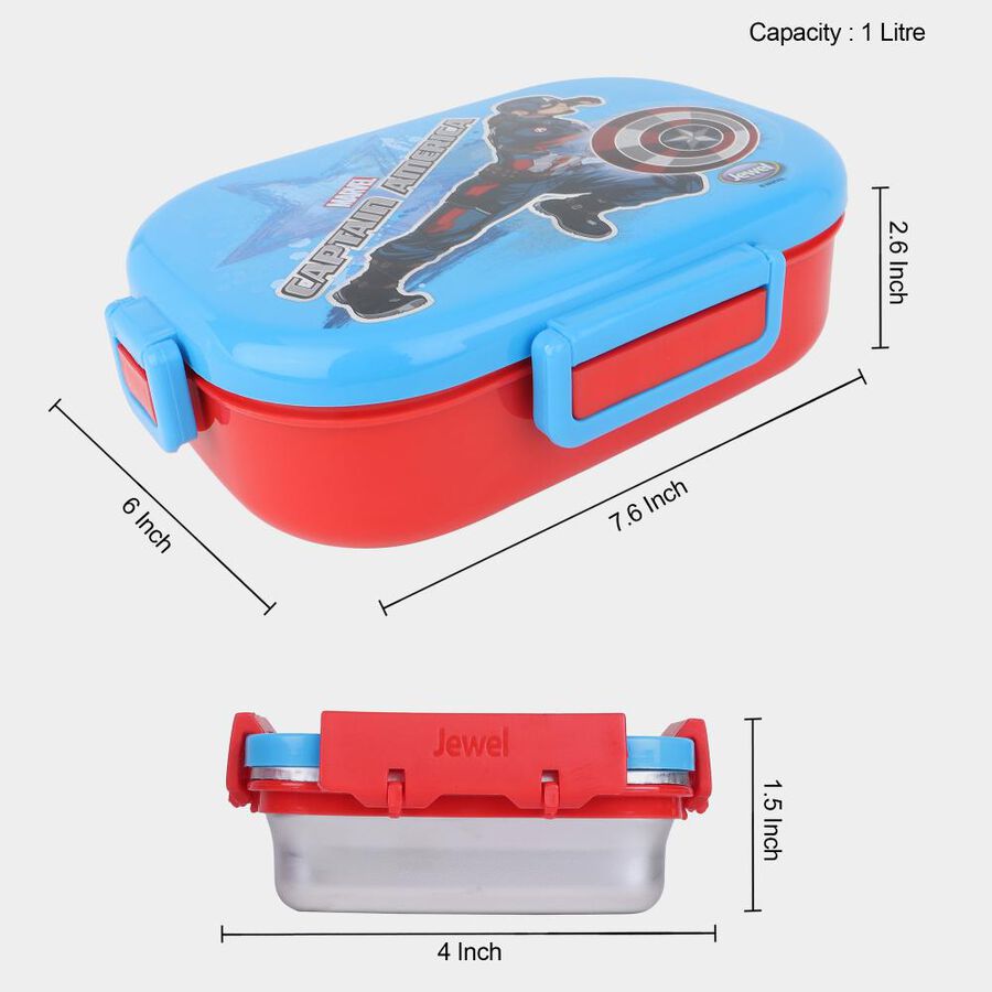 Steel Lunch Box, 2 Containers, , large image number null
