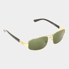 Men's Plastic Gradient Rectangle Sunglasses, , small image number null