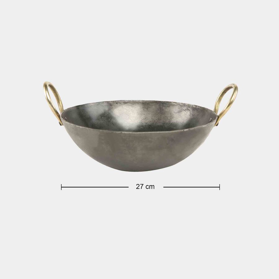 Deep Frying Iron Kadhai - 27cm (1.3kg), , large image number null