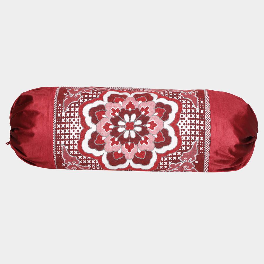 Maroon Polyester Bolster Cover, , large image number null
