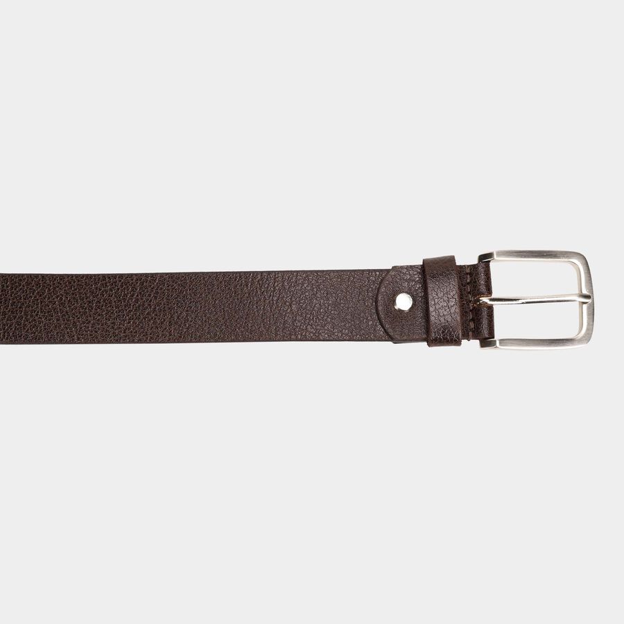 Men's Brown Leather Formal Belt, , large image number null