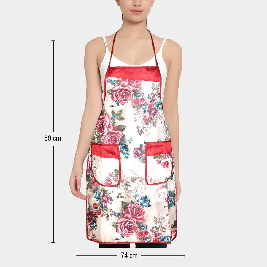 Maroon Cotton Blend Apron, , large image number null