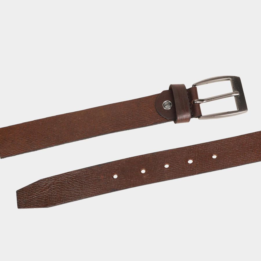 Black Tie Men's Tan Leather Formal Belt, Upto 38 in Waist Vishal Mega