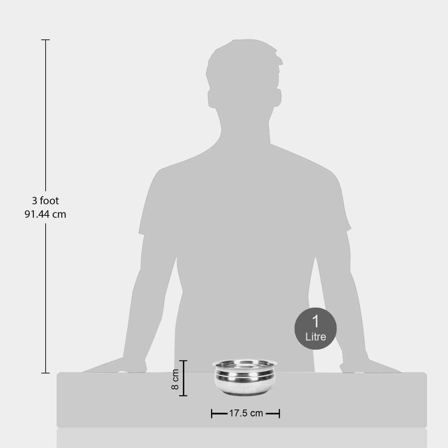 1 L Stainless Steel Handi (Induction Compatible), , large image number null