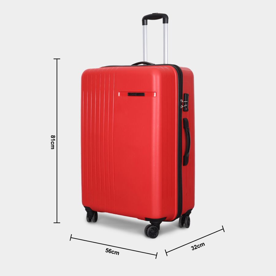 8-Wheel Red Polypropylene Hard Case Trolley, Large, , large image number null