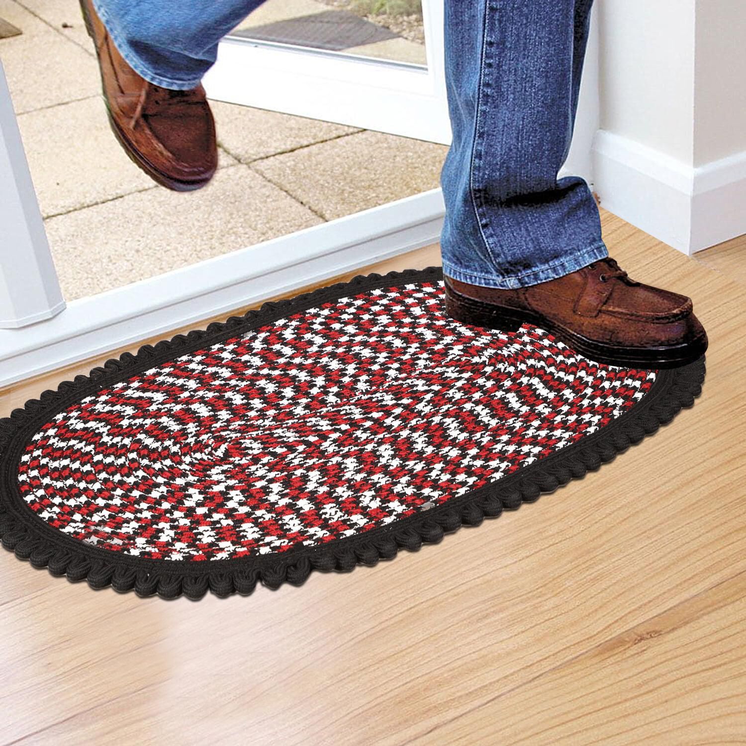 Home Beautiful                         Black Polyester Door Mat