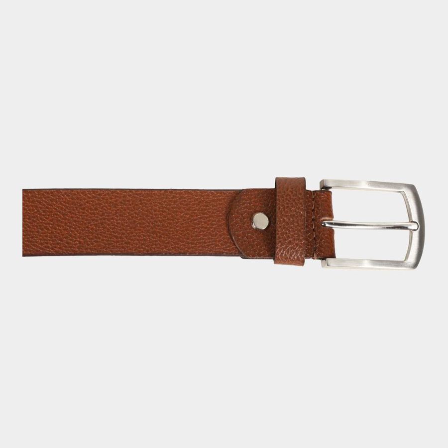 Men's Tan Leather Casual Belt, , large image number null