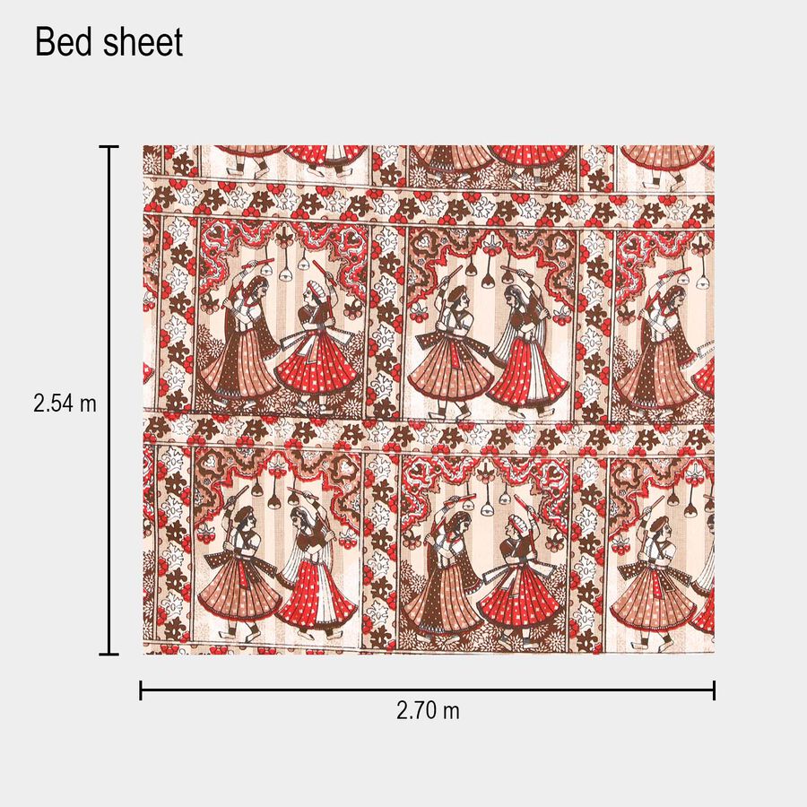 King Size Cotton Bedcover With Pillow Cover, , large image number null