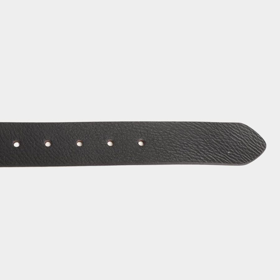 Men's Black Leather Casual Belt, , large image number null