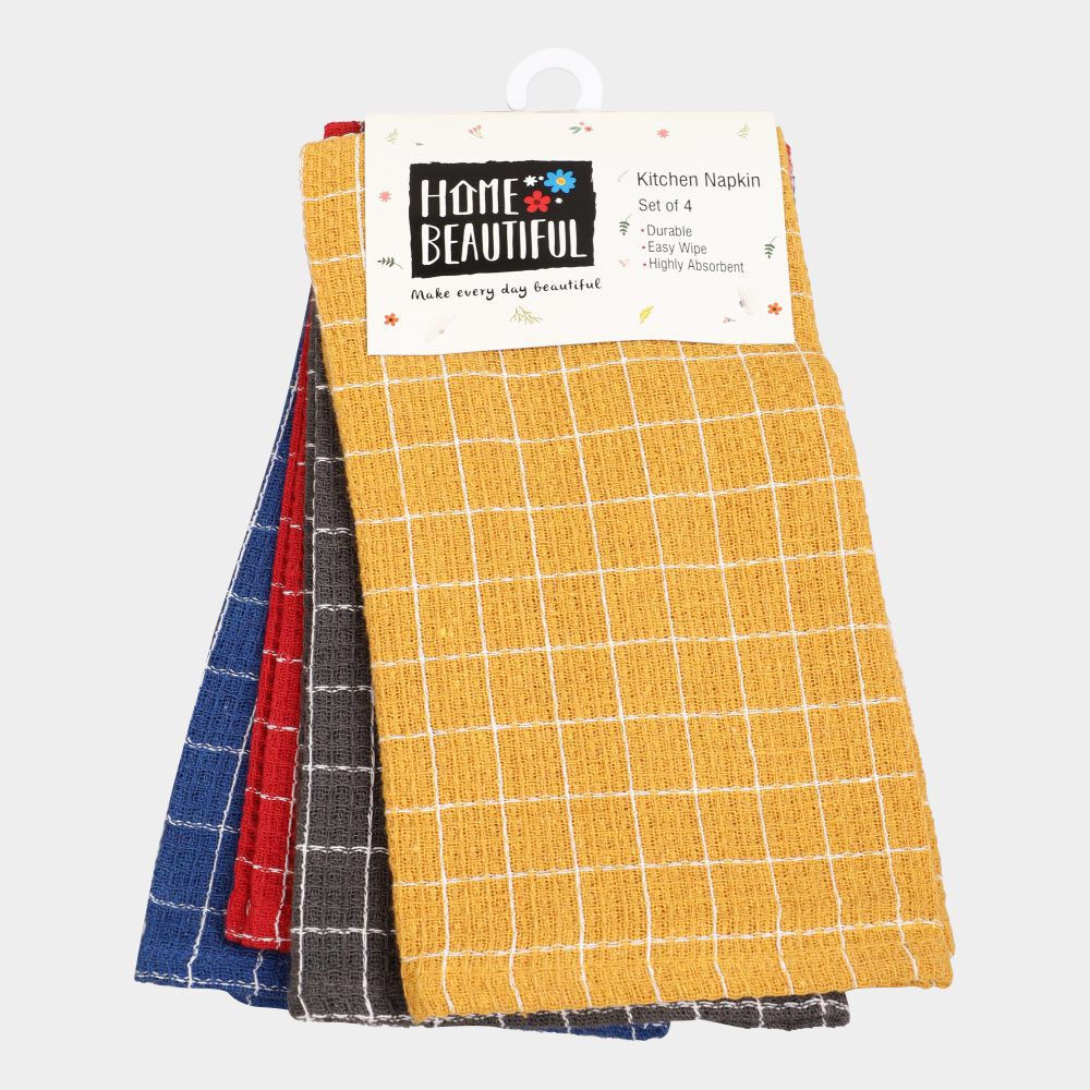 Home Beautiful                         Microfiber Kitchen Napkin Set of 4