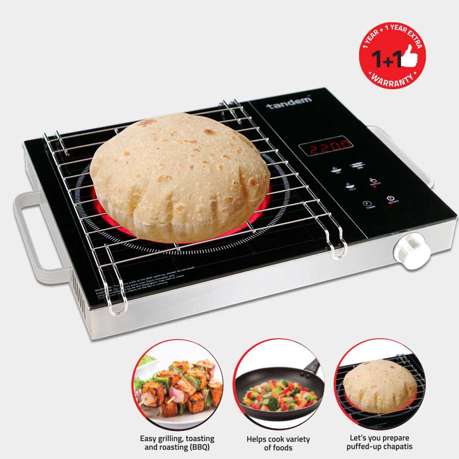 TANDEM 2000W Infrared Cooktop, Touch Controls Vishal Mega Mart India