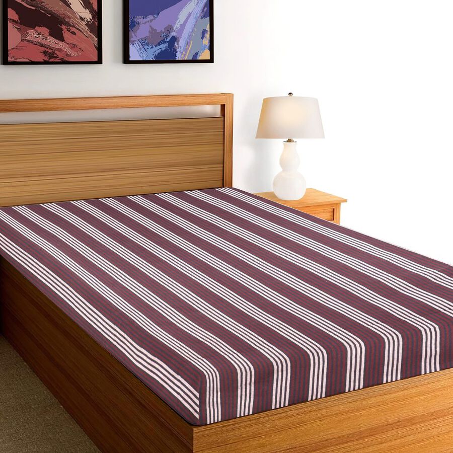 Maroon Polycotton Bedcover, , large image number null