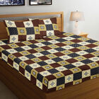 Green Polyester Double Bedsheet, , small image number null