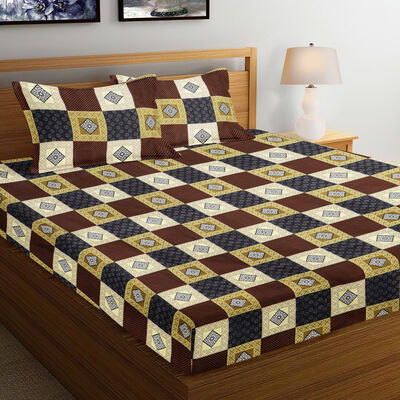 Green Polyester Double Bedsheet