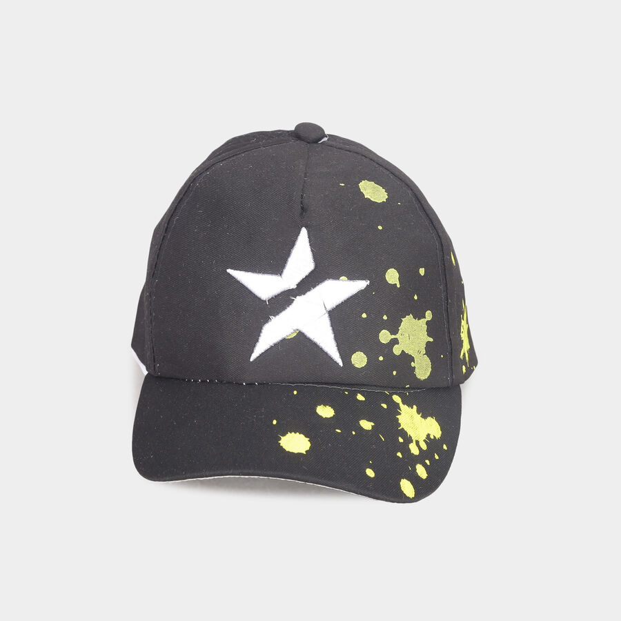 Kids' Black Nylon/Polyester Cap, , large image number null