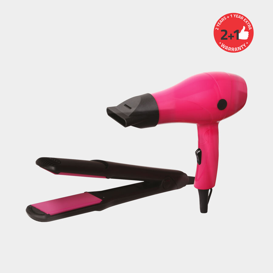 Foldable Hair Dryer & Straightener Combo, , large image number null