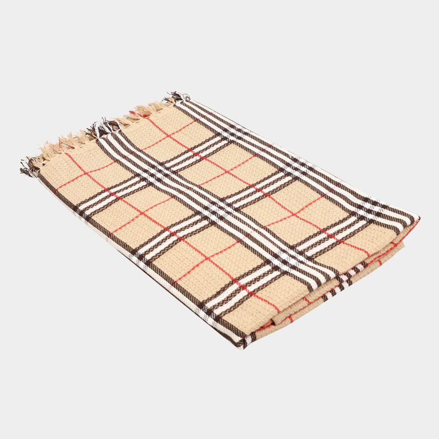 220 GSM Brown Cotton Blend Bath Towel, , large