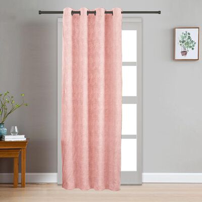 Pink Polyester Curtain