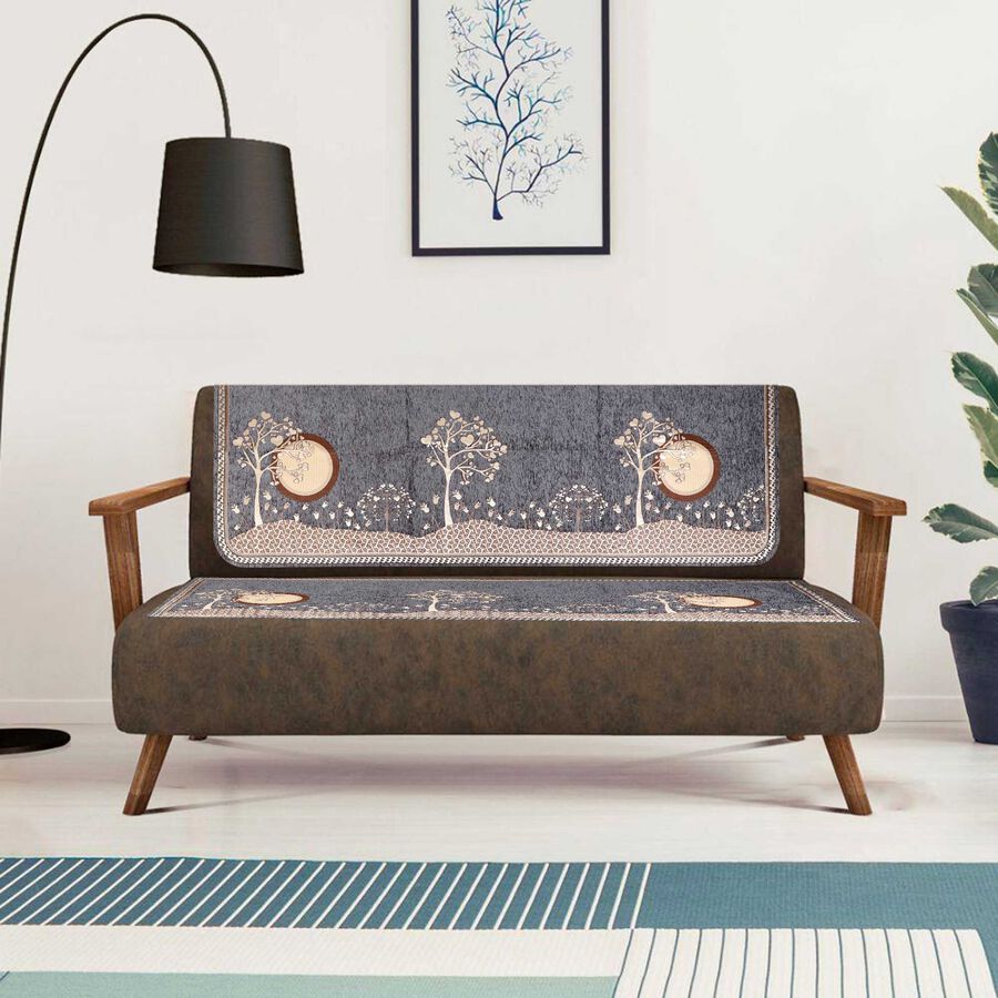 Multicolour Polyester Sofa Cover Set of 10, , large image number null