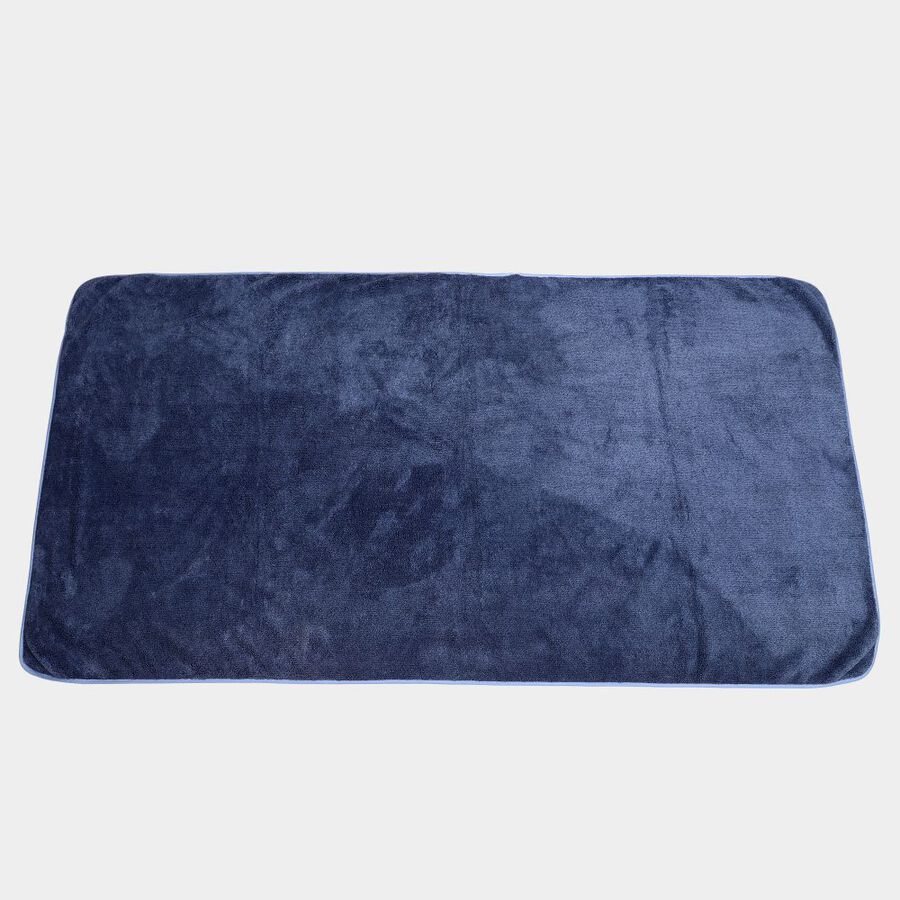 380 GSM Blue Microfiber Bath Towel, , large image number null