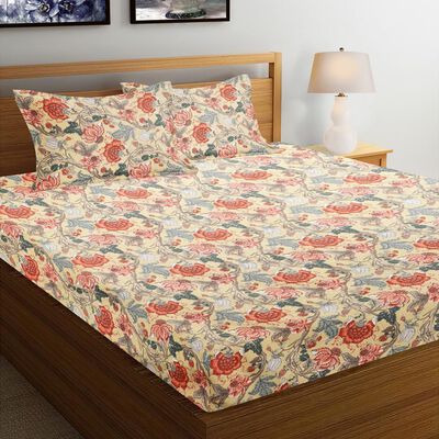 Blue Microfiber Double Bedsheet