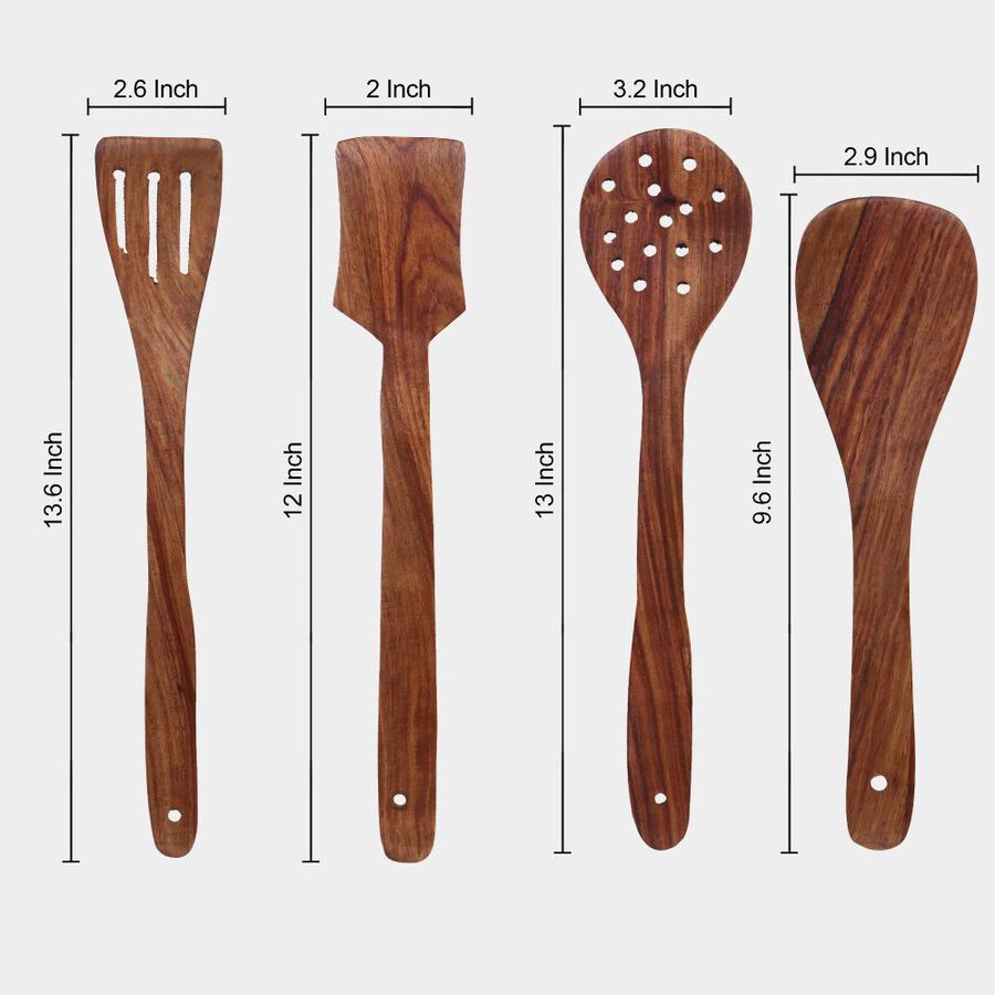 Wood Kitchen Tool Set, Set of 4, , large image number null