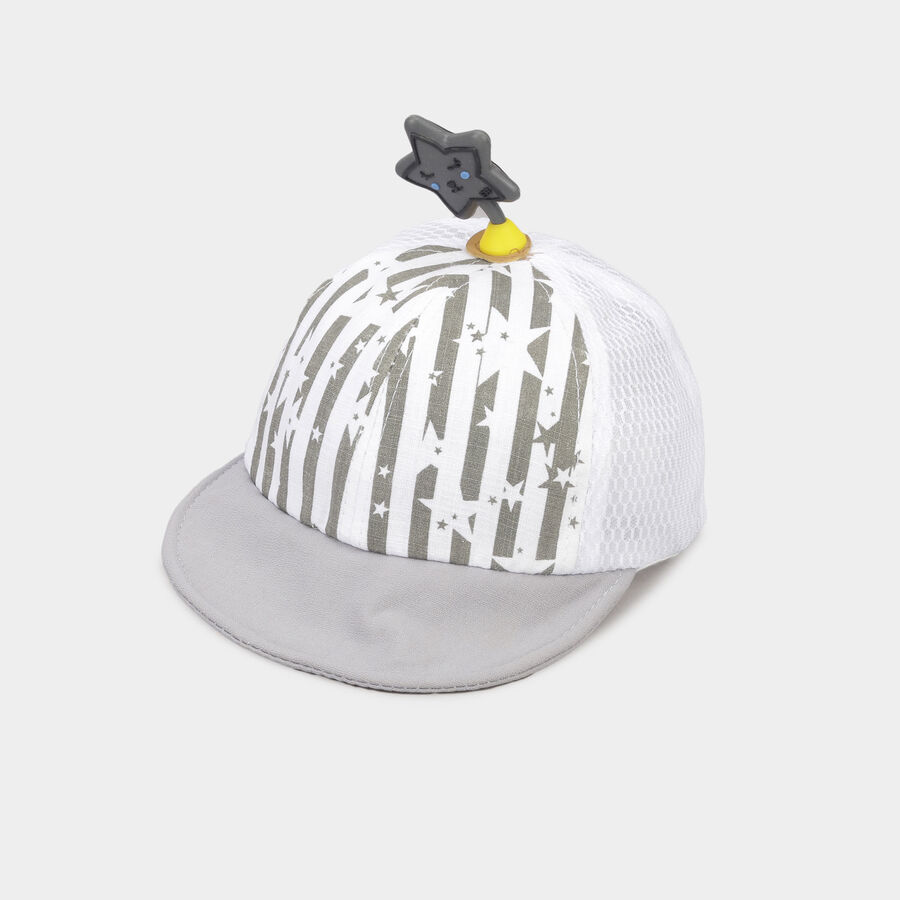 Kids' Grey Nylon/Polyester Cap, , large image number null