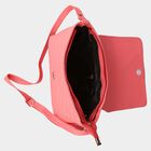Women's Pink Polyurethane Handbag, , small image number null