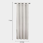 7ft. Cream Polyester Curtain, , small