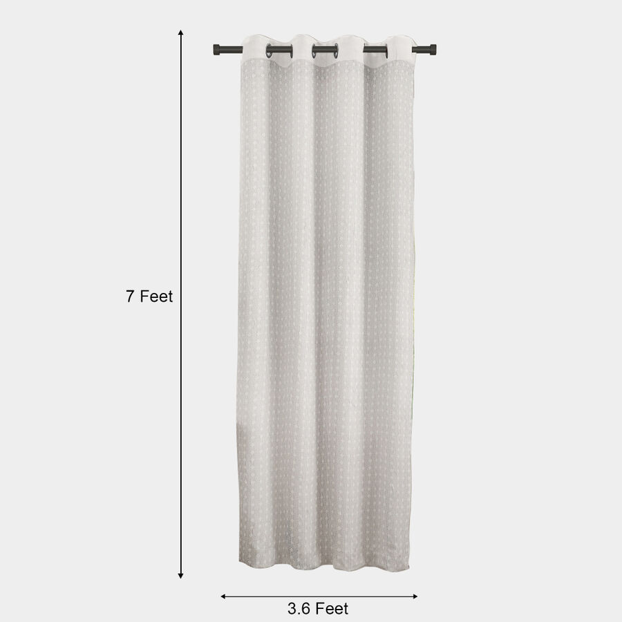 7ft. Cream Polyester Curtain, , large