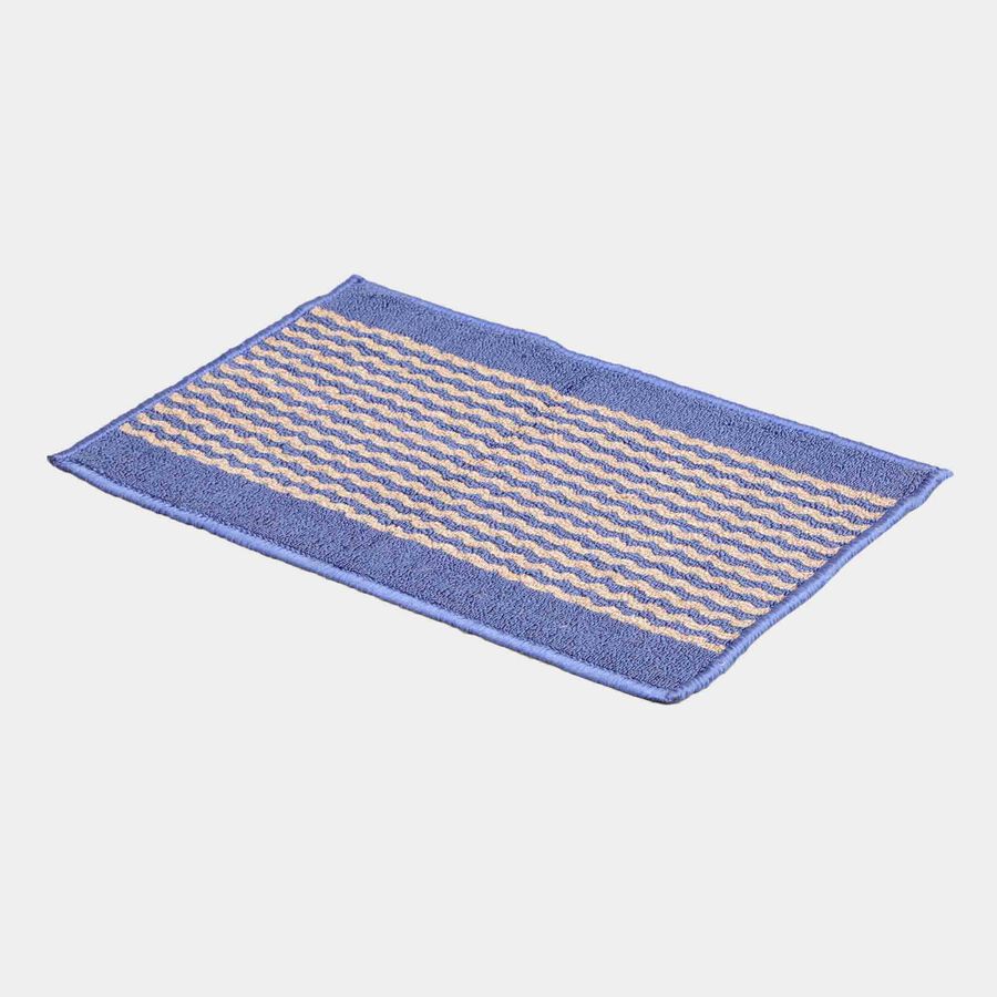 Anti-Skid Blue Polyester Door Mat, , large image number null
