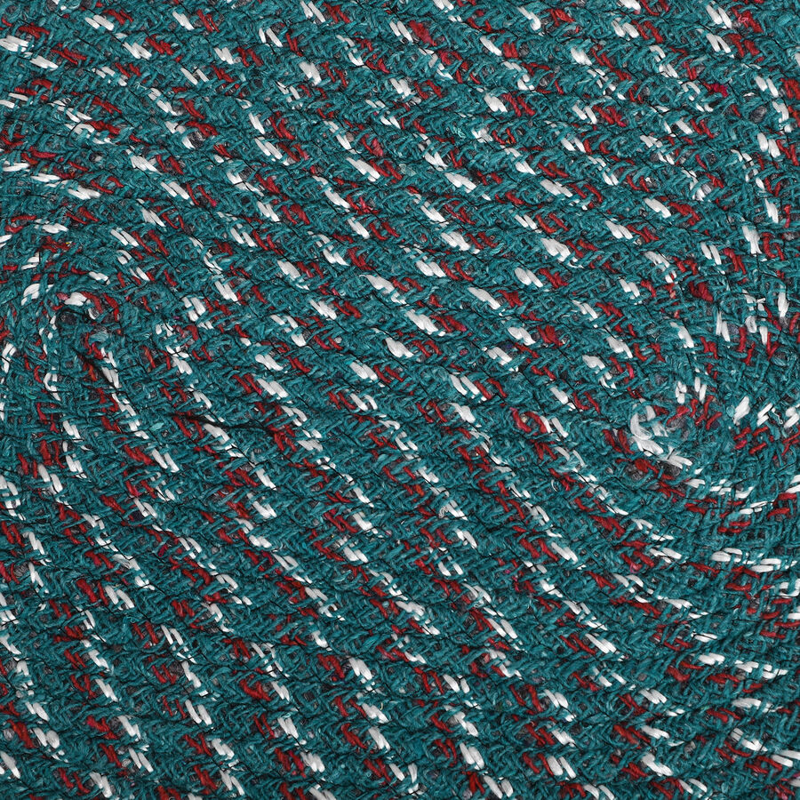 Blue Polyester Cotton Door Mat, , large image number null
