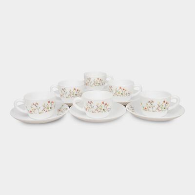 130ml Opalware Cup & Saucer Set of 6