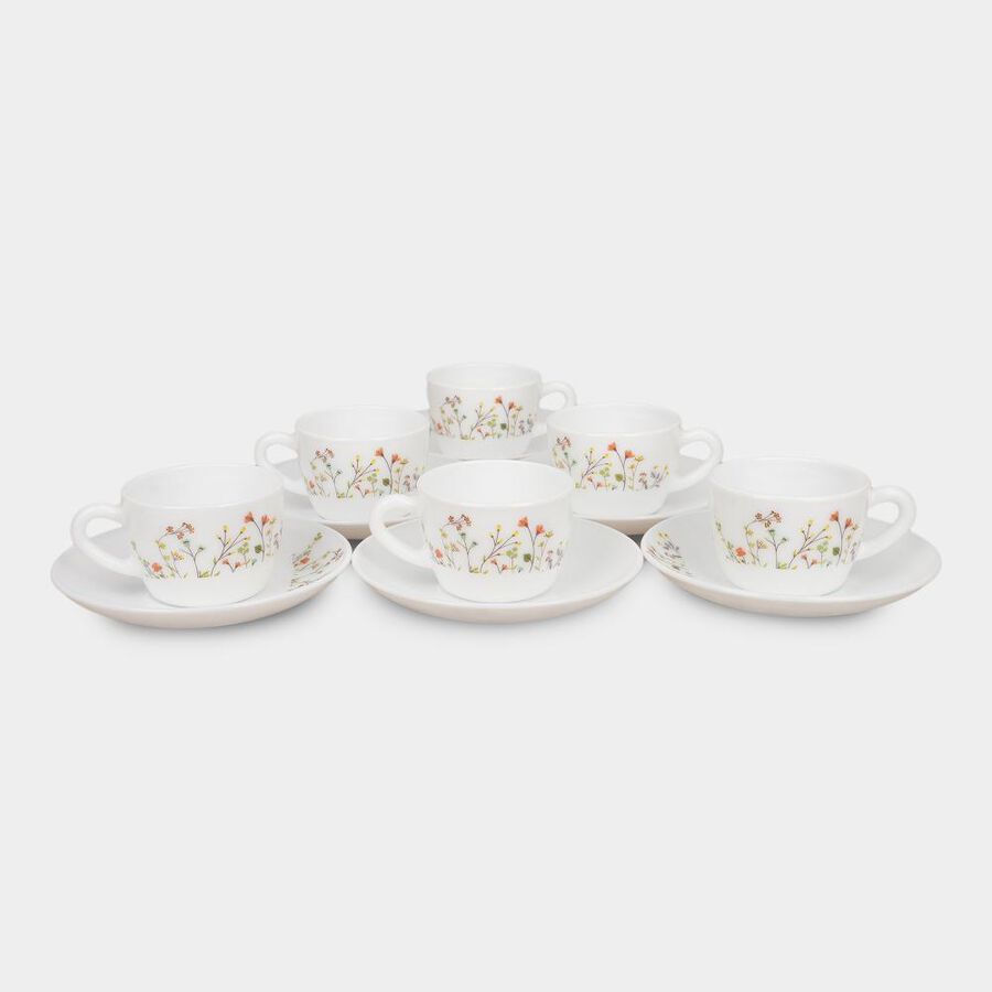 130ml Opalware Cup & Saucer Set of 6, , large image number null