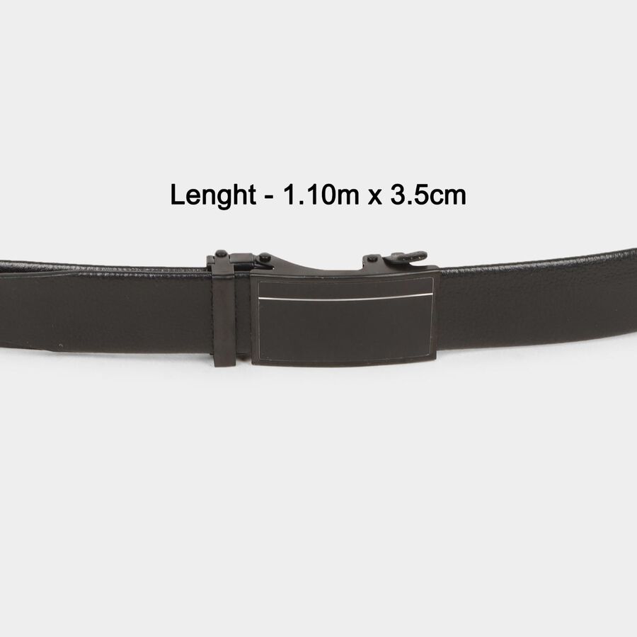 Men's Black Polyurethane Formal Belt, , large image number null