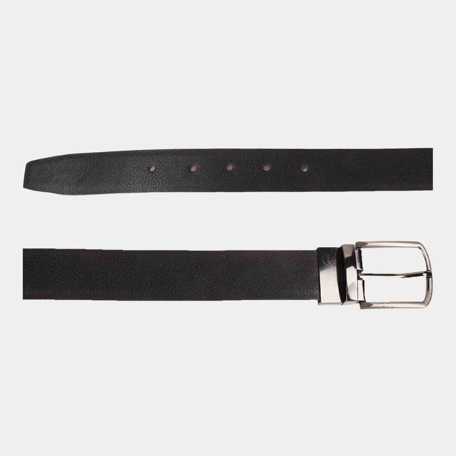 Men's Black Polyurethane Formal Belt, , large image number null