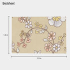 Beige Floral Printed Single Bedsheet, , small