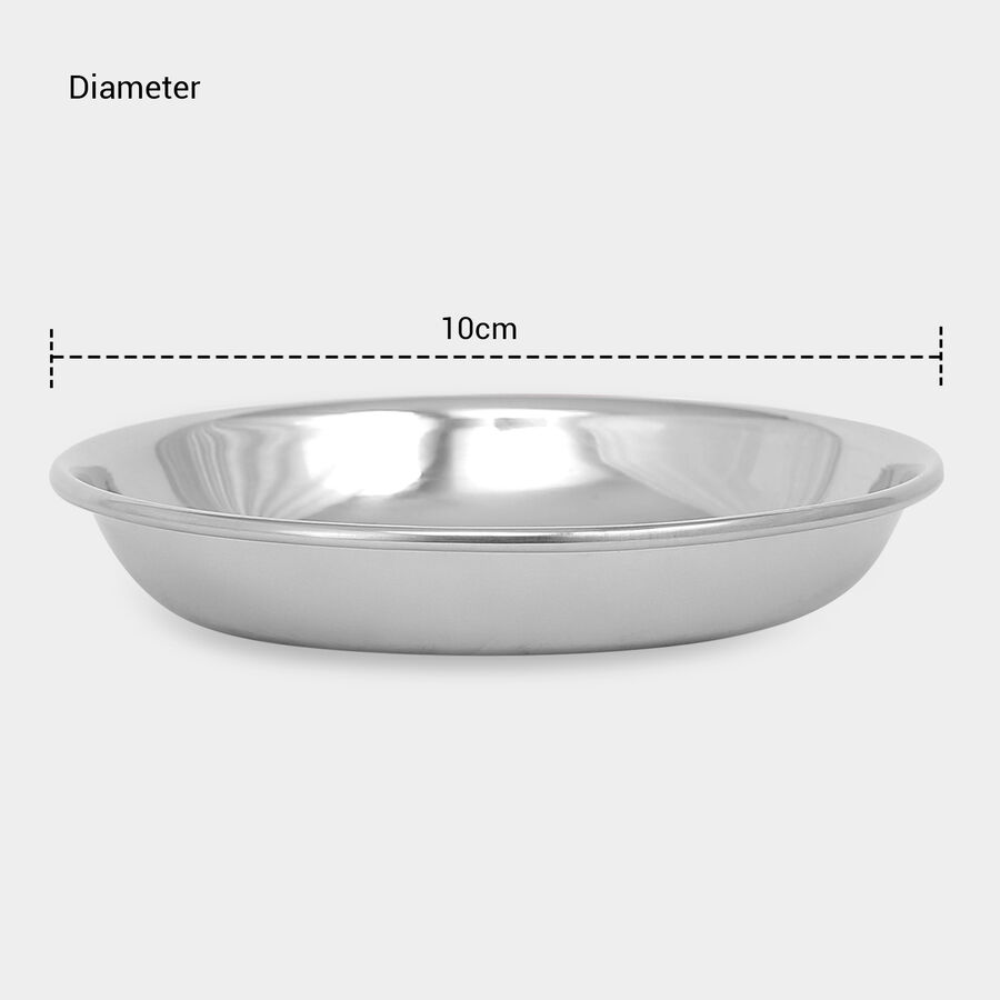 Stainless Steel Halwa Plate (Thali) - 10cm, , large image number null
