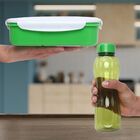 प्लास्टिक लंच बॉक्स और बोतल कॉम्बो, , small image number null