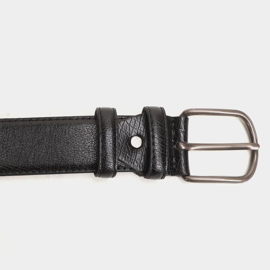 Men's Black Polyurethane Casual Belt, , large image number null
