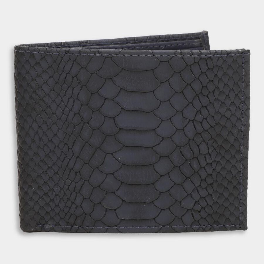Men's Blue Polyurethane Wallet, , large