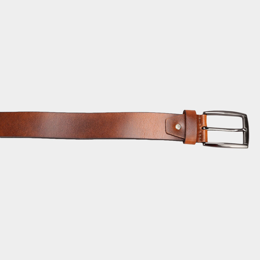 Men's Leather Casual Belt, Size 36, Smooth/Plain, , large image number null