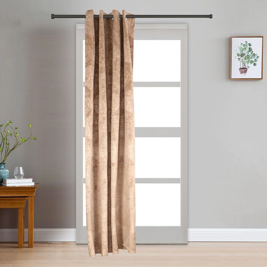 7ft. Brown Microfiber Door Curtain, , large image number null