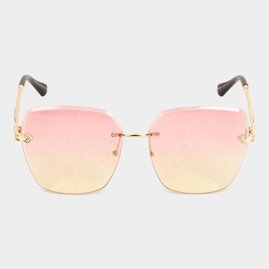 Women's Metal Gradient Rimless Sunglasses, , large image number null